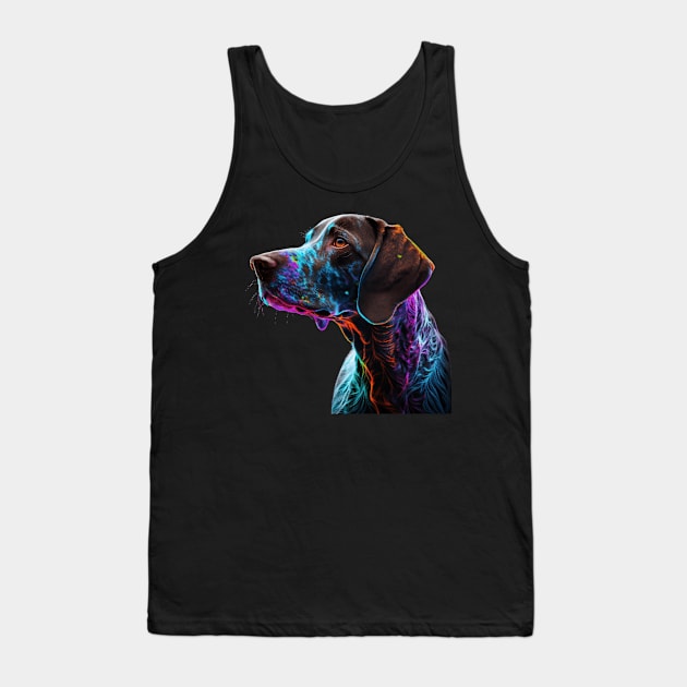 Neon German Shorthair Pointer Tank Top by Sygluv